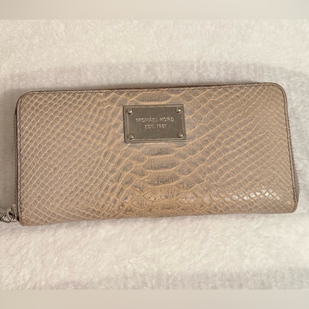 Michael Kors Metallic Snake Embossed Wallet